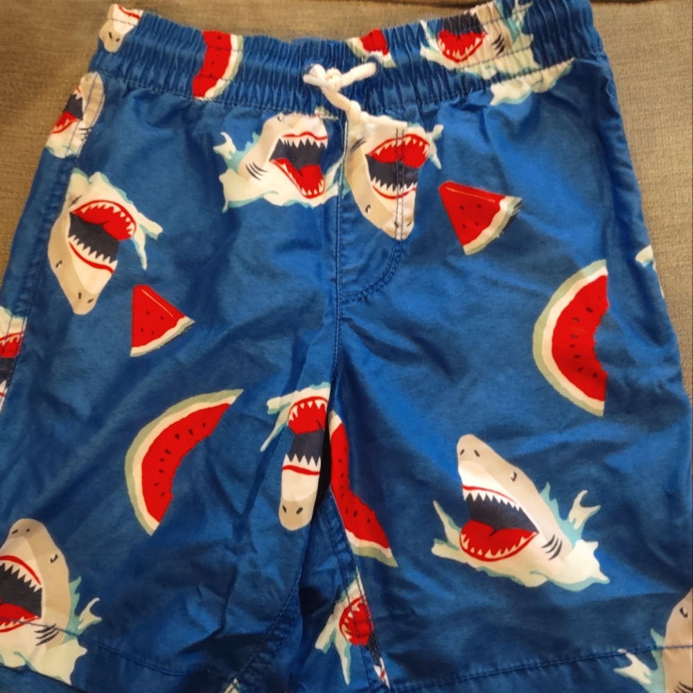 Boys shark watermelon swim shorts
